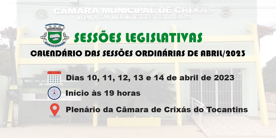 Sessões Ordinárias - Abril/2023