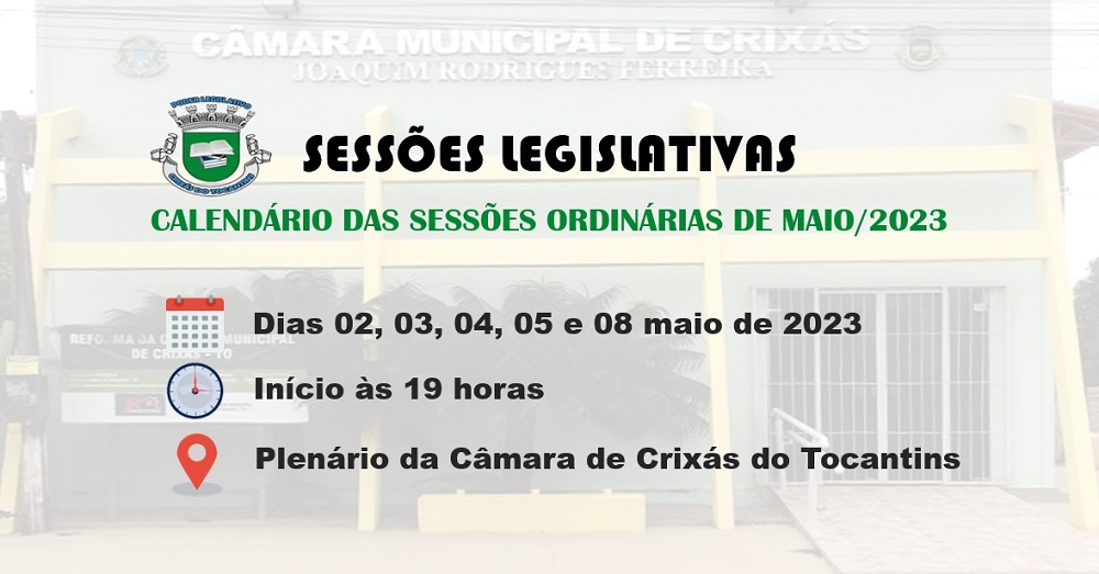 Sessões Ordinárias - Maio/2023