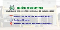 Sessões Ordinárias - Outubro/2023